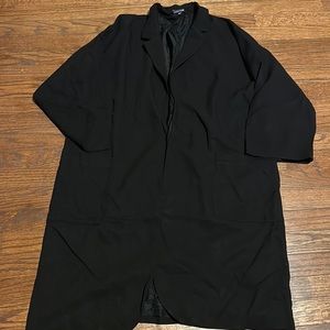 Eileen Fisher Long Black Open Front Jacket, NWOT